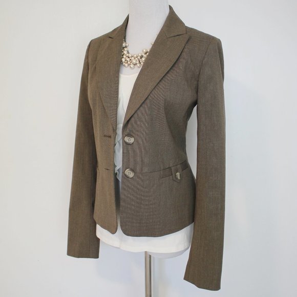 Ann Taylor Jackets & Blazers - ANN TAYLOR Size 2 Brown Suit Jacket Blazer